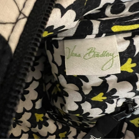 Vera Bradley Black & White with Yellow accents Little Hipster Crossbody Bag - Picture 12 of 14